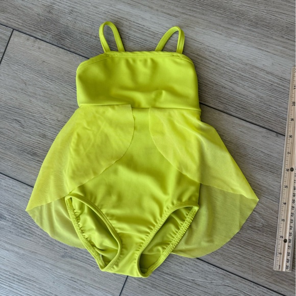 Five the label Other - Girls Neon Yellow Dance Leotard with Skirt